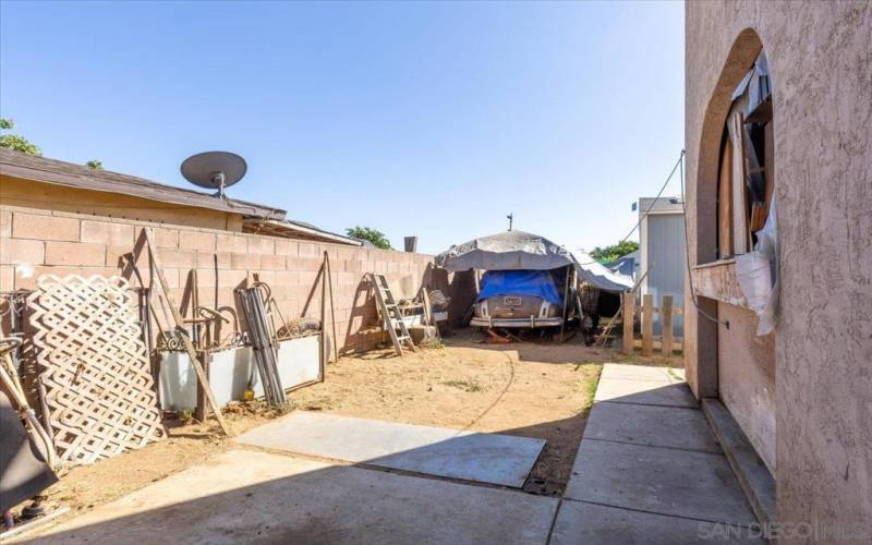 Rear Yard with Parking off Alley