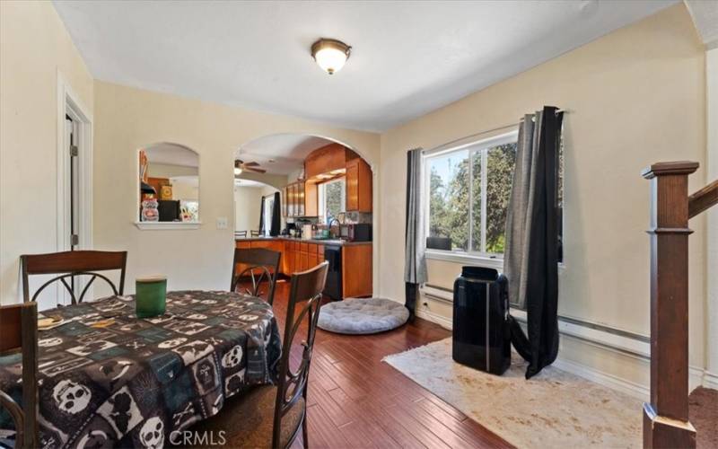 dining room looking into kitchen