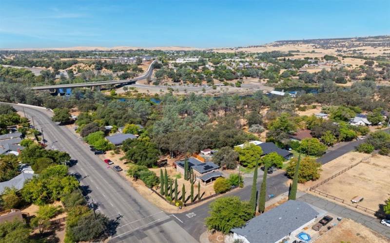 Aerial view of the property