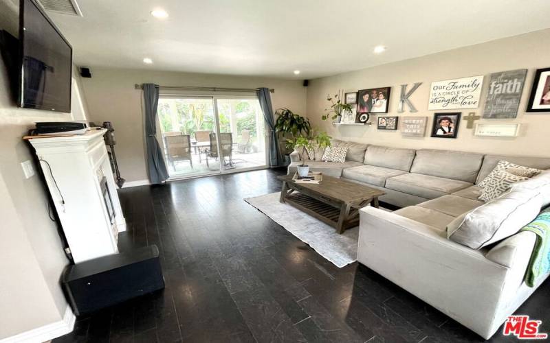 Living room and patio door