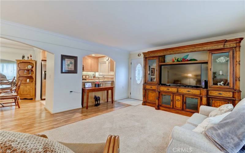 Arched Opening to Kitchen