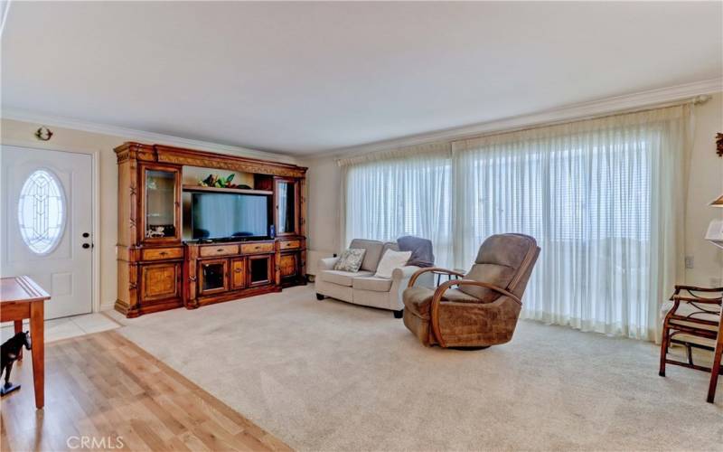 Front Door & Living Room from Dining Area