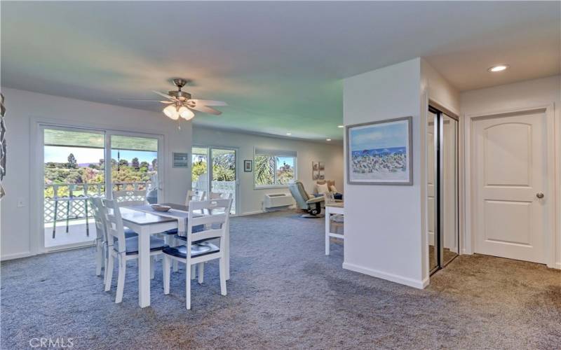 DINING AREA WITH THE BALCONY & GOLF COURSE VIEW