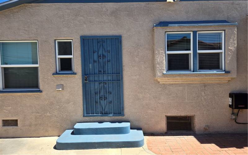 Door to the backyard of Laundry Area