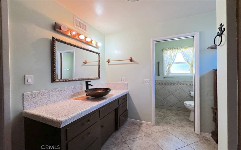 Primary Bathroom With Stylish Bowl Sink