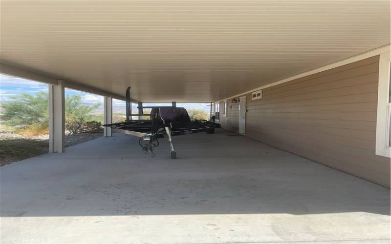 Oversized Carport North side of home (shade most of the day)