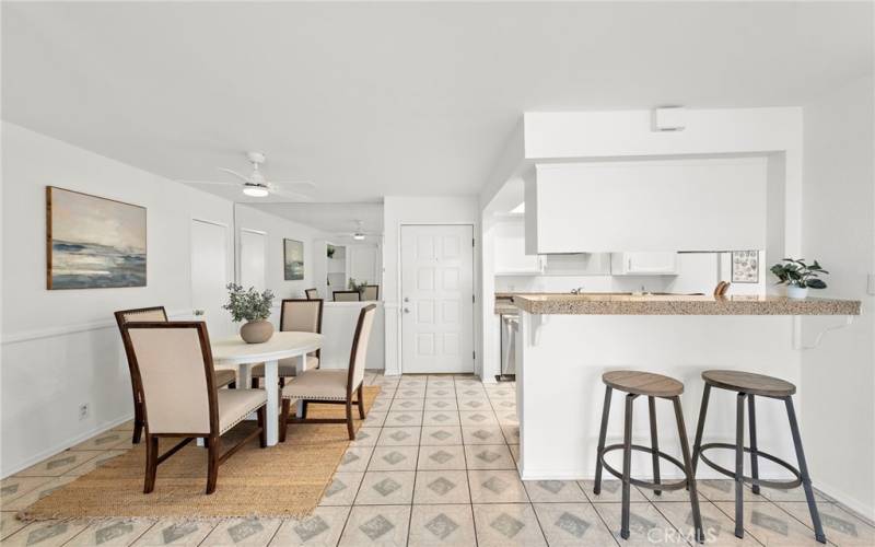 Dining room and breakfast counter