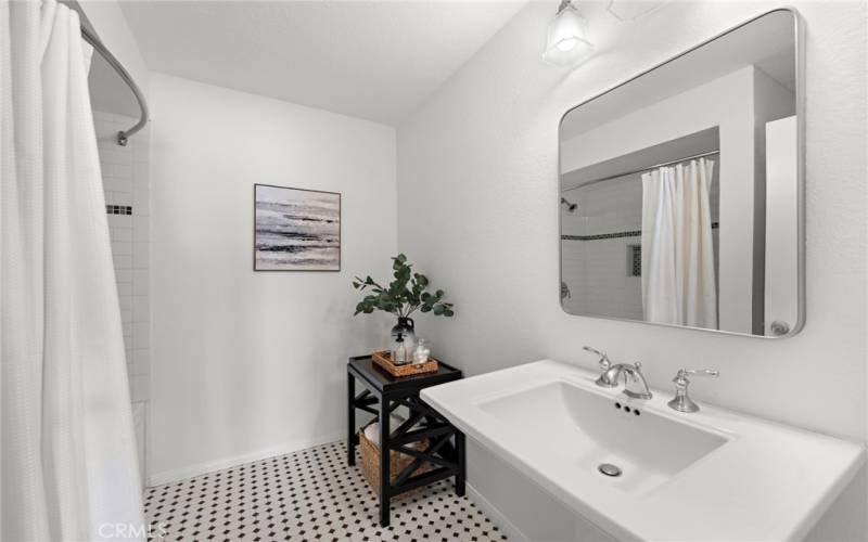 Bathroom with soaking tub