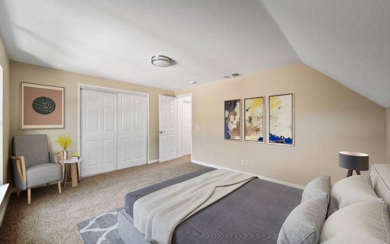 Primary Bedroom With Virtual Staging