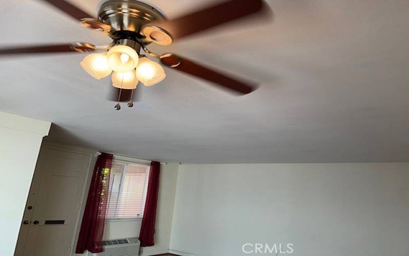 Ceiling fan in the dining area.