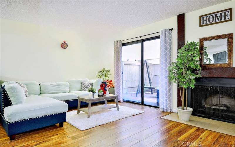 LIVING ROOM WITH FIREPLACE