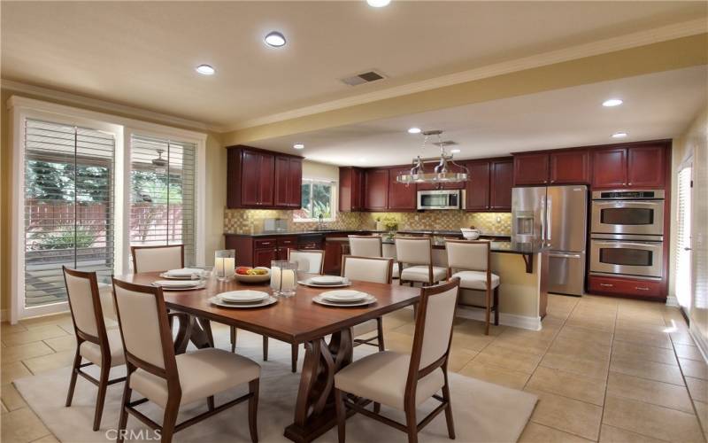 Kitchen and secondary dining area.