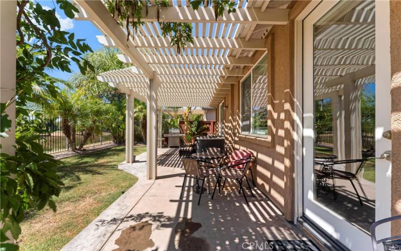 Back Yard, Stamped Concrete Covered Patio