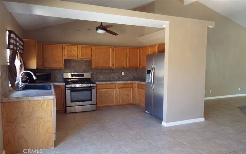 Kitchen with Stainless Appliances.