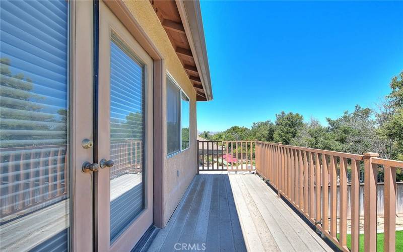 Balcony off the Master bedroom