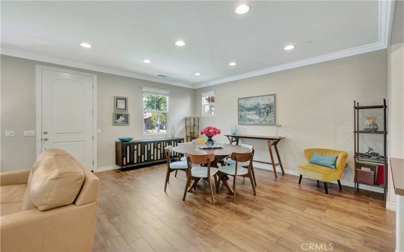 Open concept dining area