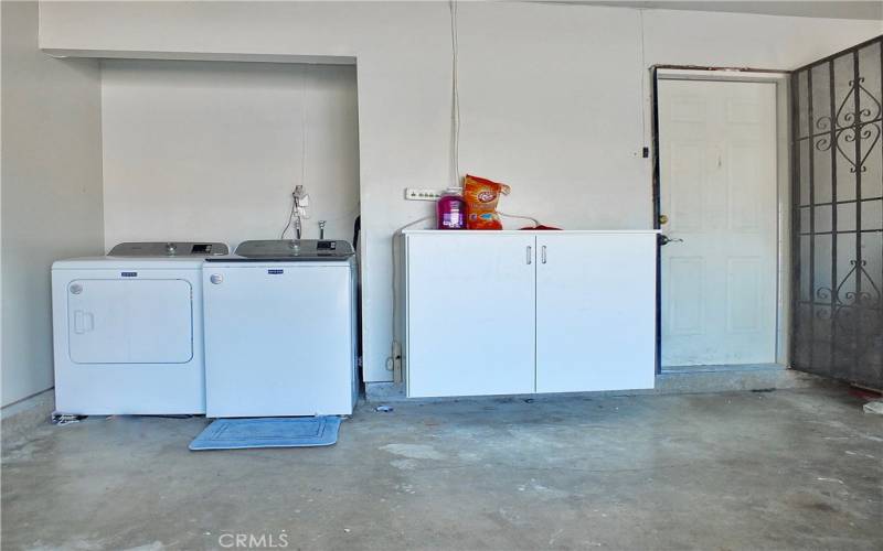 Laundry in Garage