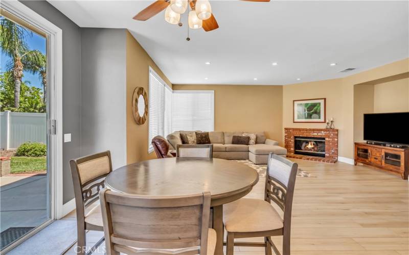 Eating area open to family room