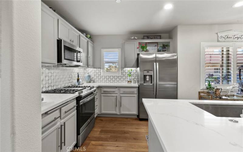 Kitchen- customer back splash- stainless steel appliances