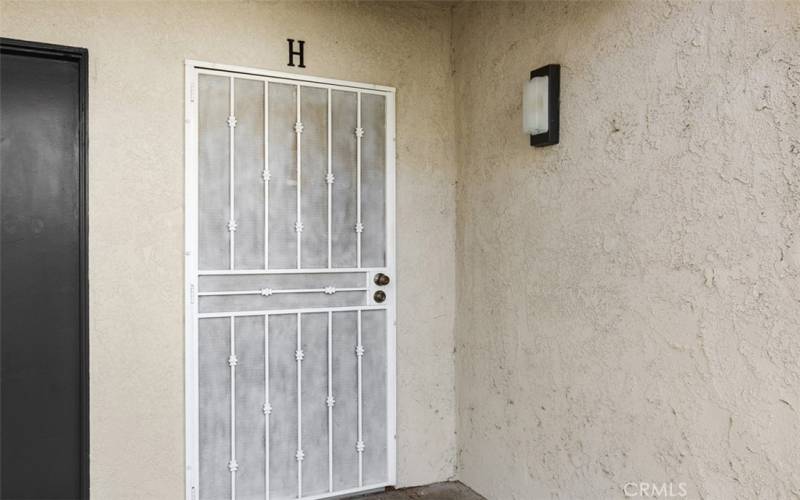 front door to the unit