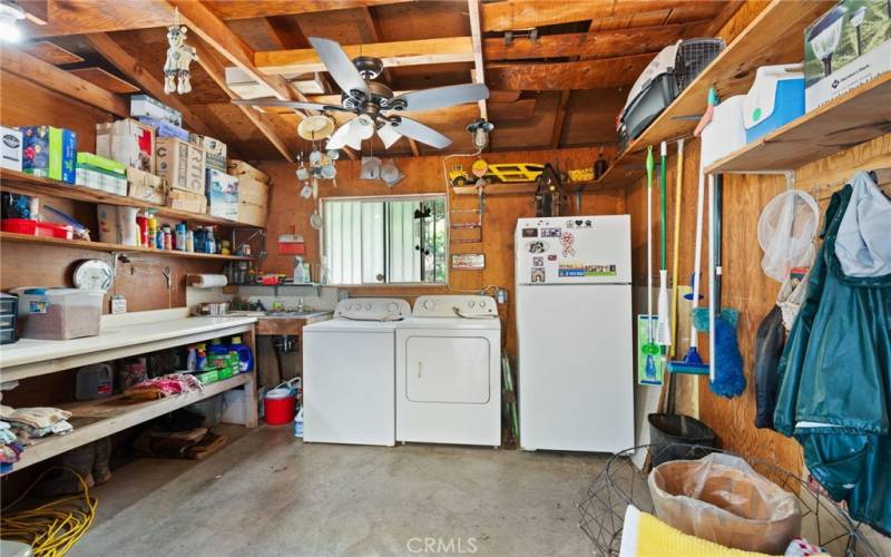 Laundry and storage room