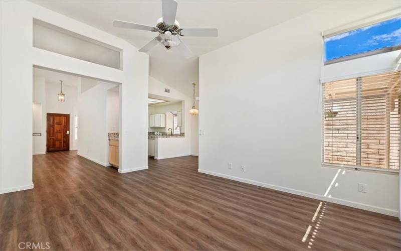 Family room looking toward front of home