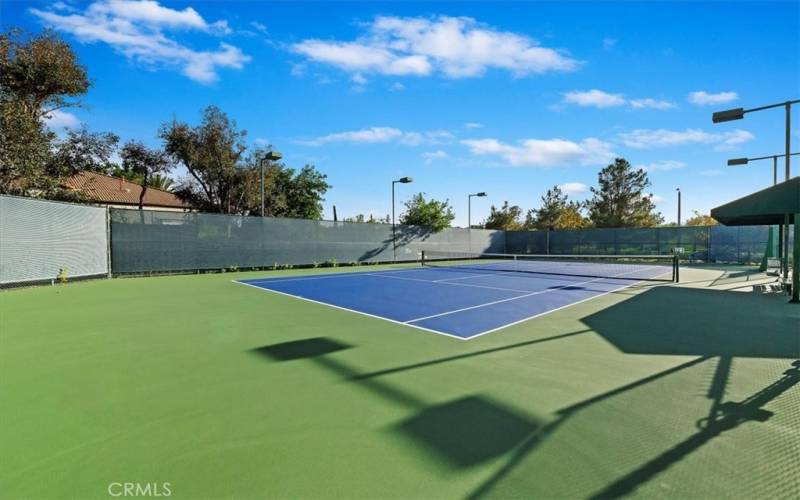 Lighted tennis courts