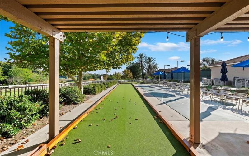 Bocce ball and shuffleboard