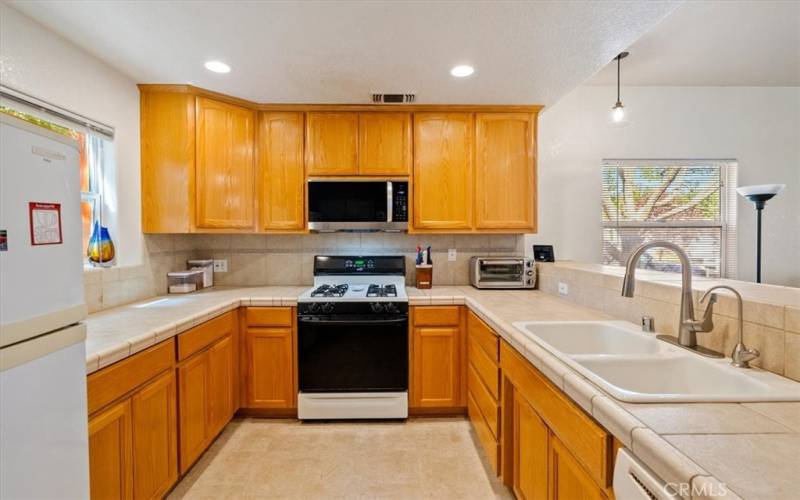 Kitchen with spacious counter area