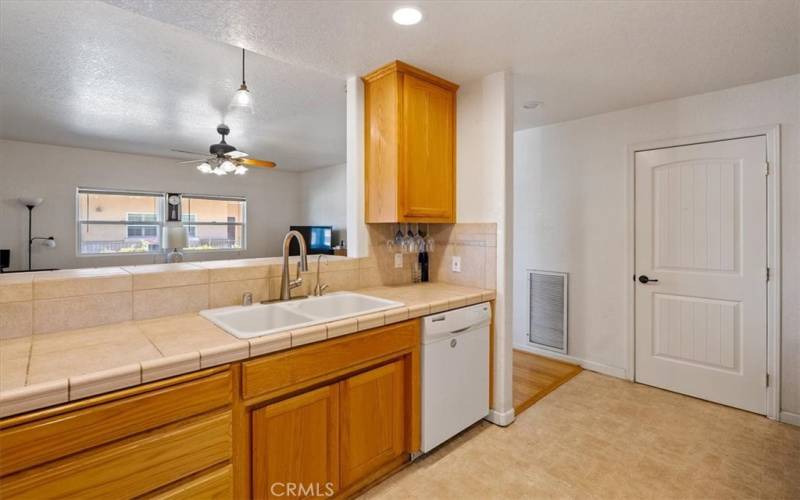 Kitchen with spacious counter area