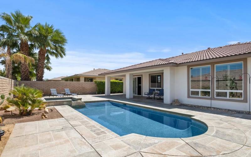 Huge BAck Yard with Salt Water Pool