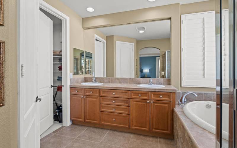 Primary Bath room With Walk In Closet