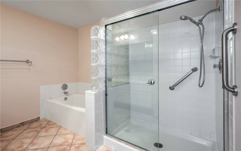 Primary bath, walk-in shower