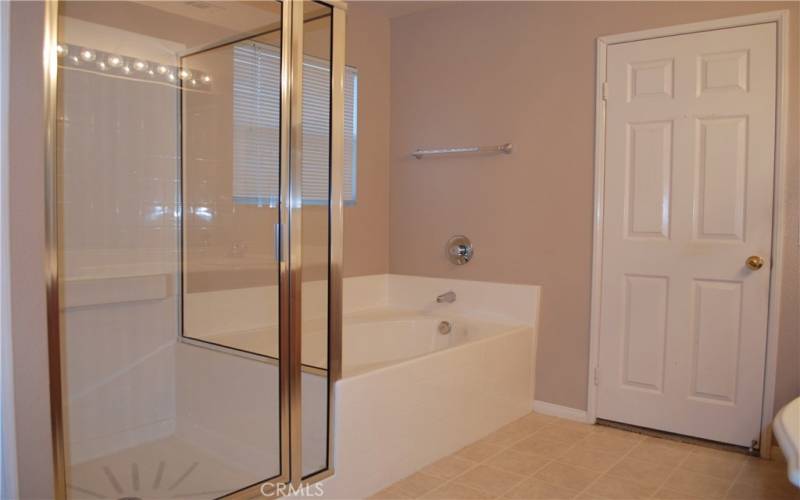 MASTER BATH WITH WALKIN SHOWER AND BATH TUB