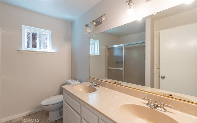 Primary ensuite with double sinks