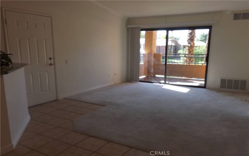 Living room as seen from the dining area.