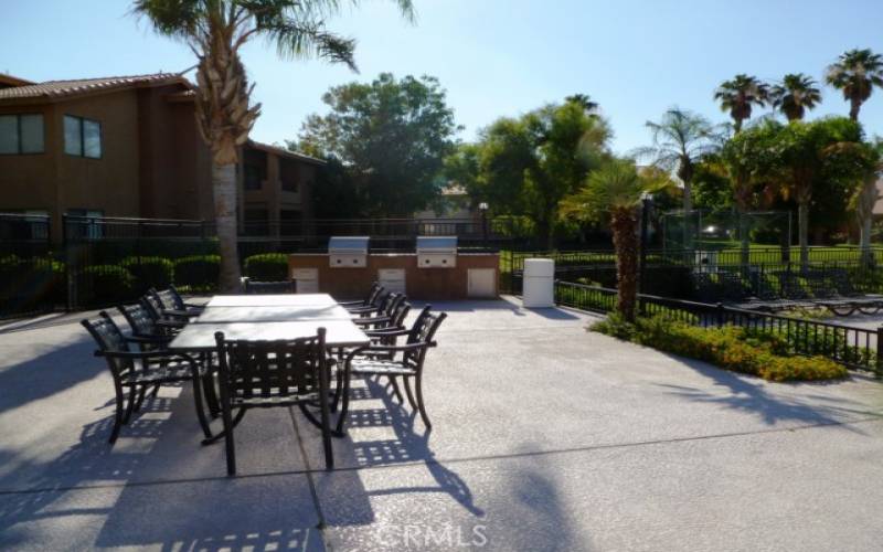 BBQ area next to the clubhouse.