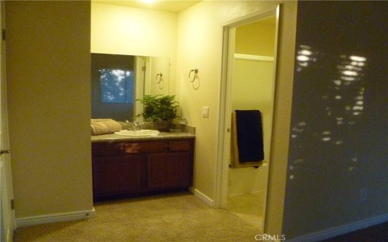 Vanity area just off the first bedroom.