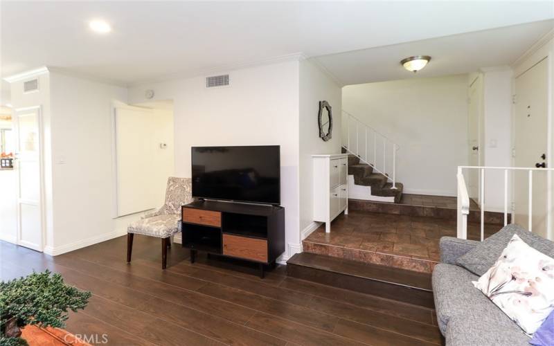 Living room and entry way