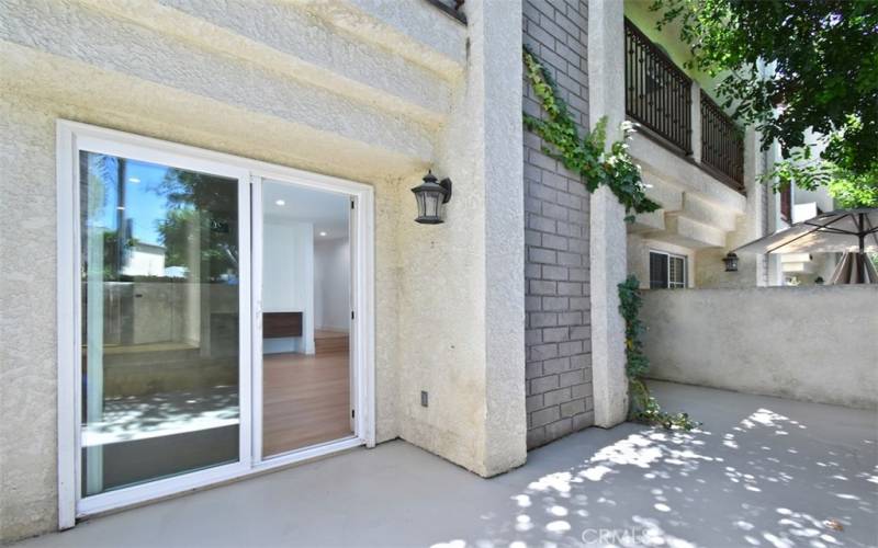 private patio off of living room