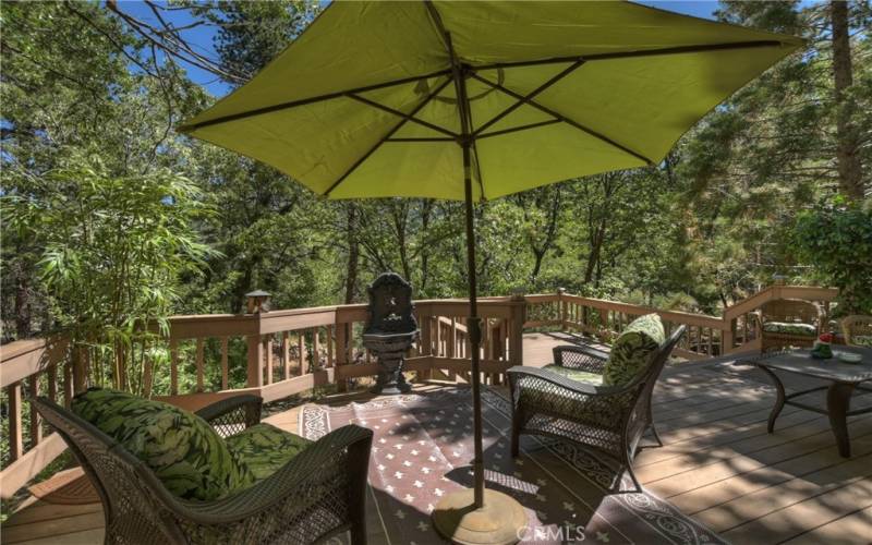 Relaxing, Forest Setting Back Deck