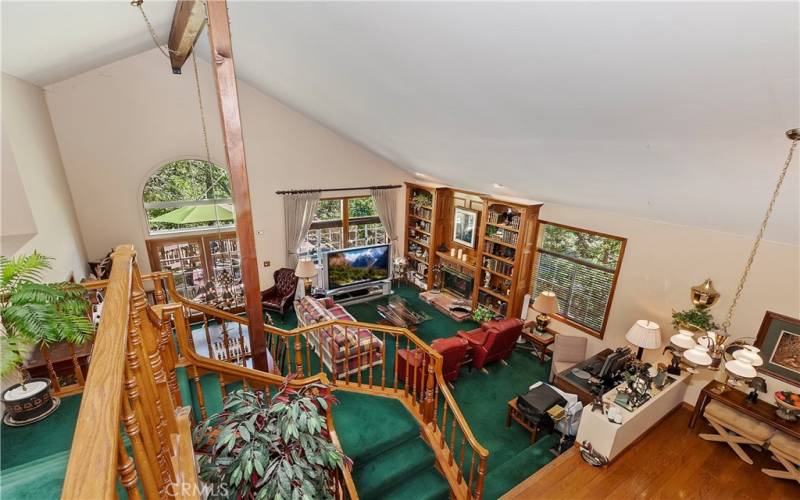 Living Room From The Top Of The Stairs