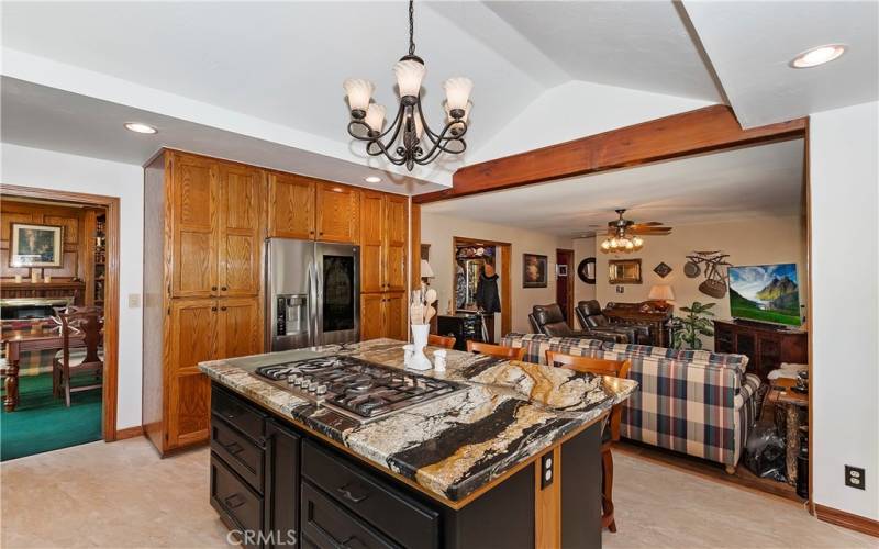 Looking Toward Dining Entry And Family Room/Den From Kitchen