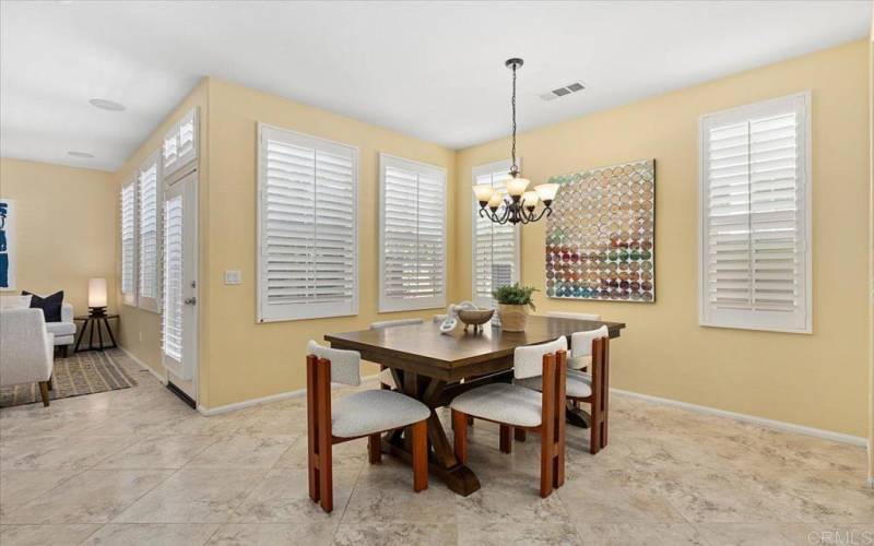 Dining room is traditional for family to dine around the table and talk, no bar!