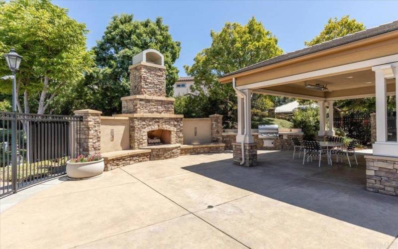 Community Center with gorgeous large outdoor fireplace area.