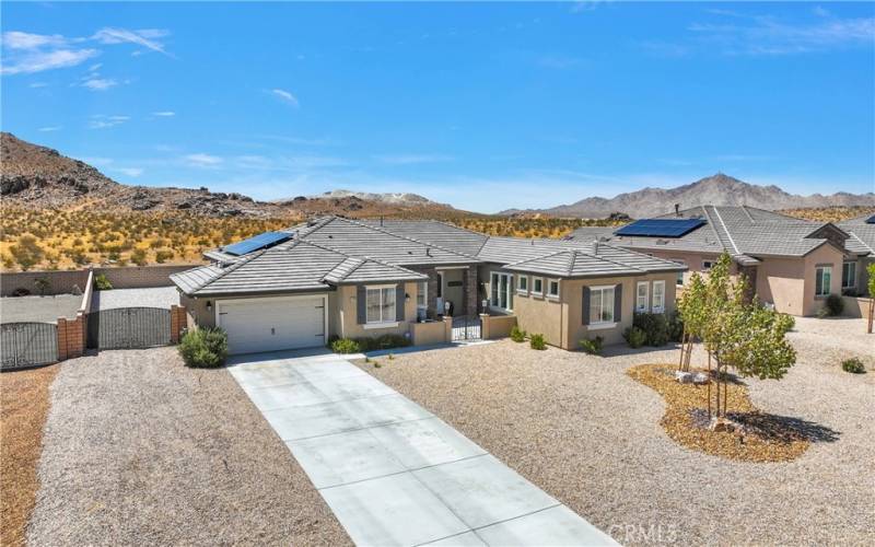 Privacy and views of the mountains, snow caps in the distance, and twinkling city lights at night.