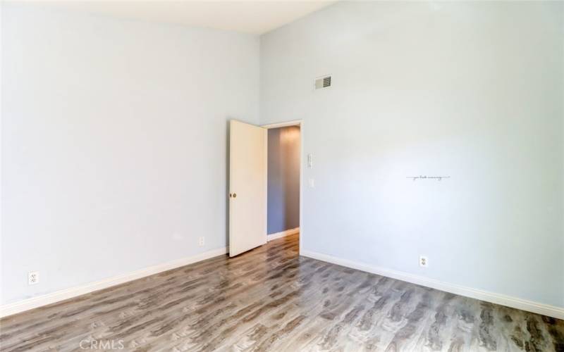 Bedroom 3 door to hallway and hallway closet.