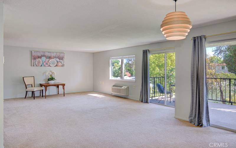 Living Room with two

large entrances to balcony