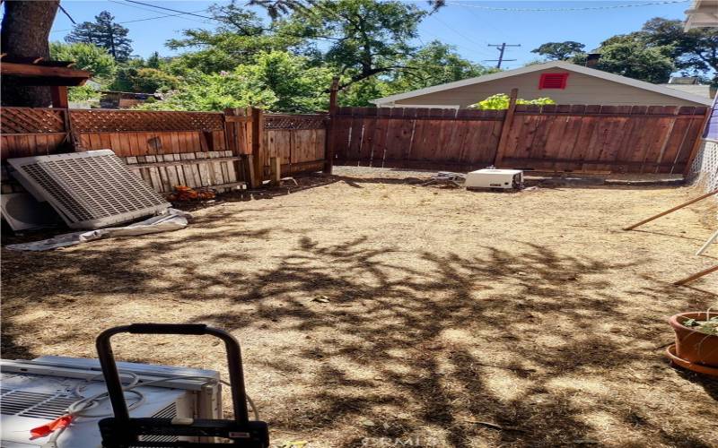 fenced in front yard