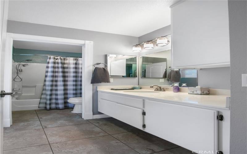 Guest bathroom w/shower/tub combo